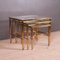 French Brass and Glass Nesting Tables, 1950s, Set of 3 3