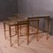 French Brass and Glass Nesting Tables, 1950s, Set of 3 6