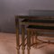 French Brass and Glass Nesting Tables, 1950s, Set of 3 3