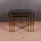 French Brass and Glass Nesting Tables, 1950s, Set of 3 1