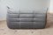 Elephant Grey Velvet Togo Lounge Chair, Corner Chair and 2-Seat Sofa by Michel Ducaroy for Ligne Roset, Set of 3, Image 4