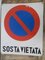 Italian Iron Traffic Sign, 1960s, Image 2