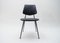 Mid-Century Leather and Metal Side Chair, 1950s, Image 4
