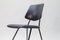 Mid-Century Leather and Metal Side Chair, 1950s 7