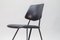 Mid-Century Leather and Metal Side Chair, 1950s, Image 7