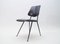 Mid-Century Leather and Metal Side Chair, 1950s, Image 1