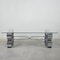 Vintage Italian Glass and Steel Coffee Table 1