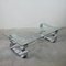 Vintage Italian Glass and Steel Coffee Table, Image 2