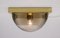 Smoked Glass and Brass Flush Mount from Limburg, 1960s, Image 2
