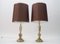 Large Brass and Onyx Table Lamps, 1960s, Set of 2 1
