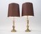 Large Brass and Onyx Table Lamps, 1960s, Set of 2 2