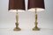 Large Brass and Onyx Table Lamps, 1960s, Set of 2 3
