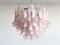 Vintage Italian Pink Murano Glass Lattimo Ceiling Lamp from Mazzega, 1980s 3