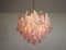 Lampada da soffitto Lattimo vintage in vetro di Murano rosa di Mazzega, Italia, anni '80, Immagine 12