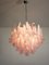 Vintage Italian Pink Murano Glass Lattimo Ceiling Lamp from Mazzega, 1980s 10