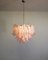 Lampada da soffitto Lattimo vintage in vetro di Murano rosa di Mazzega, Italia, anni '80, Immagine 8