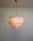 Vintage Italian Pink Murano Glass Lattimo Ceiling Lamp from Mazzega, 1980s, Image 8