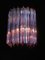 Vintage Quadriedri Wandlampen aus rosafarbenem Muranoglas, 1980er, 2er Set 12