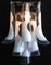 Weiße Italienische Vintage Murano Glas Lattimo Wandlampen, 1980er, 2er Set 7