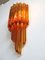 Vintage Amber Murano Glass Quadriedri Sconces, 1970s, Set of 2 10