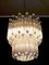 Large Clear Murano Glass Quadriedri Model Elena Ceiling Lamp in the Style of Venini, 1980s 10