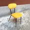 Italian Black Metal and Yellow Velvet Dining Chairs, 1960s, Set of 4 6