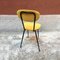 Italian Black Metal and Yellow Velvet Dining Chairs, 1960s, Set of 4 5