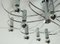 Lampada da soffitto Sputnik a 12 braccia in metallo cromato di Cosack, anni '70, Immagine 5