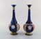Jugendstil Vasen mit schmalem Hals von Royal Doulton, England, 2er Set 2