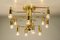 Mid-Century Brass Flush Mount Ceiling Lamp from Leola 5