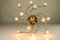 Mid-Century Brass Flush Mount Ceiling Lamp from Leola, Image 4