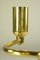 Mid-Century Brass Flush Mount Ceiling Lamp from Leola, Image 12