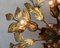 Vintage Italian Gilded Tôle Flush Mount Ceiling Lamp, 1960s, Image 4