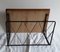 Small Vintage Black Metal and Teak Rack, 1960s 6