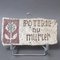 Poterie Du Mûrier Plaque with Mulberry Leaf Logo by Gustave Reynaud, 1950s 7