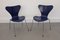 Vintage Model 3107 Chairs by Arne Jacobsen for Fritz Hansen, 1980s, Set of 2 1