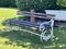 Vintage English Wrought Iron and Wooden Garden Bench 8