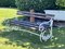 Vintage English Wrought Iron and Wooden Garden Bench, Image 8