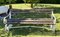 Vintage English Wrought Iron and Wooden Garden Bench 6