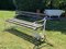 Vintage English Wrought Iron and Wooden Garden Bench, Image 12