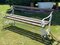 Vintage English Wrought Iron and Wooden Garden Bench 11