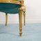 Divano vintage in stile Luigi XVI in legno e tessuto dorato, Francia, anni '70, Immagine 12