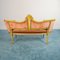 Vintage Louis XVI Style French Wood and Gold Fabric Sofa, 1970s, Image 4