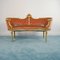 Vintage Louis XVI Style French Wood and Gold Fabric Sofa, 1970s, Image 1