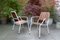 Mid-Century Skandinavische Stapelbare Gartenstühle aus Teakholz und Stahlrohr von Daneline, 1960er, 2er Set 2