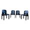 Dark Brown Lacquered Walnut Model 121 Dining Chairs by Tobia & Afra Scarpa for Cassina, 1960s, Set of 4 11