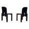Chaises de Salon Modèle 121 Marron Foncé en Noyer Laqué par Tobia & Afra Scarpa pour Cassina, 1960s, Set de 4 9