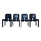 Dark Brown Lacquered Walnut Model 121 Dining Chairs by Tobia & Afra Scarpa for Cassina, 1960s, Set of 4, Image 3