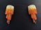 Vintage Clear and Amber Murano Glass Quadriedri Sconces, 1970s, Set of 2, Image 7