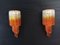 Vintage Clear and Amber Murano Glass Quadriedri Sconces, 1970s, Set of 2, Image 6